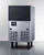 Summit BIM85 80 Lbs. Production Capacity Stainless Steel Air-Cooled Commercial Clear Full Size Cube Ice Machine with Bin - 115 Volts
