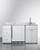 Summit CALDERAWH33I 62.5" W White Kitchenette with Refrigeration Cooking Sink and Storage Turnkey Caldera Kitchen - 115 Volts, ADA Height
