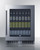 Summit CL24BV1 23.38" W Stainless Steel Built-In or Freestanding Glass Door Undercounter Beverage Center - 115 Volts