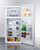 Summit FF18W 18 Cu. Ft. White Finish Stainless Steel 2 Doors Top-Mount Refrigerator-Freezer - 115 Volts