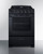 Summit RG2402B 23.5" W Black Finish Stainless Steel 4 Burners with Oven Natural Gas Range - 36,000 BTU