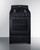 Summit RG2402B 23.5" W Black Finish Stainless Steel 4 Burners with Oven Natural Gas Range - 36,000 BTU