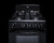Summit RG2402B 23.5" W Black Finish Stainless Steel 4 Burners with Oven Natural Gas Range - 36,000 BTU