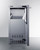 Summit BIM62ADA 68 Lbs. Black Stainless Steel Indoor Undercounter Clear Full Size Dice Icemaker - 115 Volts