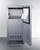 Summit BIM63OSADA 68 Lbs. Black Stainless Steel Outdoor Undercounter Clear Full Size Dice Icemaker - 115 Volts