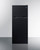 Summit CTR152B 14.3 Cu. Ft. Black Stainless Steel 2 Solid Doors Frost Free Refrigerator-Freezer - 115 Volts