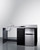 Summit CK72ADALBF 74.5" W Black Stainless Steel Sink and Faucet Left Side All-In-One Kitchenette - 115 Volts