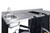 Summit CK72ADALBF 74.5" W Black Stainless Steel Sink and Faucet Left Side All-In-One Kitchenette - 115 Volts