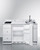 Summit CALDERAWH35I 62.5" W White Kitchenette with Refrigeration Cooking Sink and Storage Turnkey Caldera Kitchen - 115 Volts