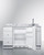 Summit CALDERAWH35I 62.5" W White Kitchenette with Refrigeration Cooking Sink and Storage Turnkey Caldera Kitchen - 115 Volts