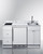 Summit CALDERAWH35I 62.5" W White Kitchenette with Refrigeration Cooking Sink and Storage Turnkey Caldera Kitchen - 115 Volts