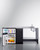 Summit CK72ADARBF 74.5" W Black Push-To-Turn Stainless Steel Sink and Faucet Right Side All-In-One Kitchenette - 115 Volts