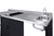 Summit CK72ADARBF 74.5" W Black Push-To-Turn Stainless Steel Sink and Faucet Right Side All-In-One Kitchenette - 115 Volts