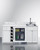 Summit OASISWH33 68.5" W White Fully Assembled Hardwood Cabinetry and Countertop Turnkey Oasis Wet Bar - 115 Volts, ADA Height