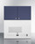 Summit CABMN2412 24" W x 12" H Midnight Navy Seamless Plywood Box 6-Way Adjustable Hinging French Door Wall Cabinet