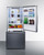 Summit FFBF179SSIM 17.2 Cu. Ft. Gray Cabinet Stainless Steel 2 Doors Bottom Mount Refrigerator-Freezer - 115 Volts
