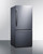 Summit FFBF179SSIM 17.2 Cu. Ft. Gray Cabinet Stainless Steel 2 Doors Bottom Mount Refrigerator-Freezer - 115 Volts