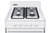 Summit WTM6107IS 24" W White Finish Stainless Steel 4 Burners and Oven with Solid Door Natural Gas Range - 35,200 BTU