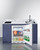 Summit CALDERAMN35I 62.5" W Blue Kitchenette with Refrigeration Cooking Sink and Storage Turnkey Caldera Kitchen - 115 Volts