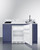 Summit CALDERAMN35I 62.5" W Blue Kitchenette with Refrigeration Cooking Sink and Storage Turnkey Caldera Kitchen - 115 Volts