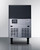 Summit BIM125 120 Lbs. Production Capacity Stainless Steel Air-Cooled Commercial Clear Full Size Cube Ice Machine with Bin - 115 Volts