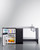Summit CK72ADARBFNCK 74.5" W Black Stainless Steel Sink and Faucet Right Side All-In-One Kitchenette - 115 Volts