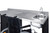 Summit CK72ADARBFNCK 74.5" W Black Stainless Steel Sink and Faucet Right Side All-In-One Kitchenette - 115 Volts