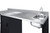 Summit CK72ADARBFNCK 74.5" W Black Stainless Steel Sink and Faucet Right Side All-In-One Kitchenette - 115 Volts