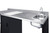 Summit CK72ADARBFNCK 74.5" W Black Stainless Steel Sink and Faucet Right Side All-In-One Kitchenette - 115 Volts