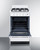 Summit WTM1107ISW 20" W White Finish Stainless Steel 4 Burners and Oven with Interior Lightning Natural Gas Range - 36,400 BTU