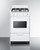 Summit WTM1107ISW 20" W White Finish Stainless Steel 4 Burners and Oven with Interior Lightning Natural Gas Range - 36,400 BTU