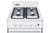 Summit WTM1107ISW 20" W White Finish Stainless Steel 4 Burners and Oven with Interior Lightning Natural Gas Range - 36,400 BTU
