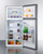 Summit FF18SS 18 Cu. Ft. Gray Cabinet Stainless Steel 2 Doors Top-Mount Refrigerator-Freezer - 115 Volts