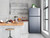 Summit FF18SS 18 Cu. Ft. Gray Cabinet Stainless Steel 2 Doors Top-Mount Refrigerator-Freezer - 115 Volts