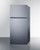 Summit FF18SS 18 Cu. Ft. Gray Cabinet Stainless Steel 2 Doors Top-Mount Refrigerator-Freezer - 115 Volts