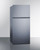 Summit FF18SS 18 Cu. Ft. Gray Cabinet Stainless Steel 2 Doors Top-Mount Refrigerator-Freezer - 115 Volts