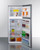Summit CTR15SS 14.3 Cu. Ft. Black Stainless Steel and White Interior 2 Solid Doors Frost Free Refrigerator-Freezer - 115 Volts