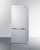 Summit FFBF151W 15.1 Cu. Ft. Stainless Steel White Interior 2 Solid Doors Frost-Free Refrigerator-Freezer - 115 Volts