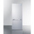 Summit FFBF151W 15.1 Cu. Ft. Stainless Steel White Interior 2 Solid Doors Frost-Free Refrigerator-Freezer - 115 Volts