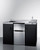 Summit CK55ADASINKR 54.13" W Black 2-Burner Smooth-Top Cooktop All-In-One Combination Kitchenette - 115 Volts