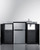 Summit CK55ADASINKR 54.13" W Black 2-Burner Smooth-Top Cooktop All-In-One Combination Kitchenette - 115 Volts