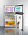 Summit CP34BSS 3.2 Cu. Ft. Black Stainless Steel 1-Section Freestanding Compact Refrigerator and Freezer - 115 Volts
