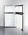 Summit CP34BSS 3.2 Cu. Ft. Black Stainless Steel 1-Section Freestanding Compact Refrigerator and Freezer - 115 Volts