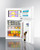 Summit CP34W 3.2 Cu. Ft. White Stainless Steel 2-Door Design Compact Refrigerator-Freezer - 115 Volts