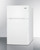 Summit CP34W 3.2 Cu. Ft. White Stainless Steel 2-Door Design Compact Refrigerator-Freezer - 115 Volts