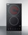 Summit CR2B23T3B 11.38" W Black Ceramic Glass Top 2 Burners Electric Radiant Cooktop - 230 Volts