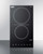 Summit CR2B23T3B 11.38" W Black Ceramic Glass Top 2 Burners Electric Radiant Cooktop - 230 Volts