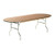 Maywood ML3072RACE 72" W x 30" D x 30" H Oval Black Plastic Glides Standard Folding Table