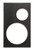 Vollrath 8243410 12.75" W x 21.50" D Plastic (1) Large and (1) Small Round Cutout Miramar Single Size Template