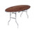 Maywood MP4296OVAL 96" W x 48" D x 30" H Oval Black Plastic Glides Standard Folding Table